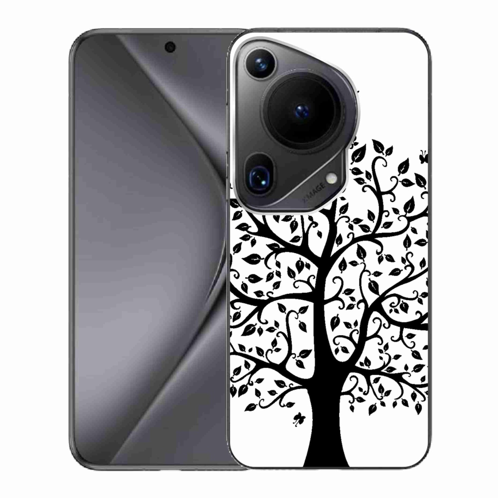 Gél borítás mmCase a Huawei Pura 70 Ultra - fekete-fehér fa