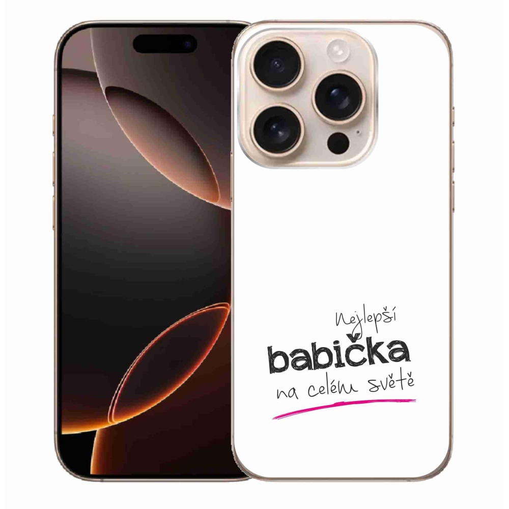 Gél borítás mmCase iPhone 16 Pro Max készülékhez - Legjobb nagyi 4 fehér háttér