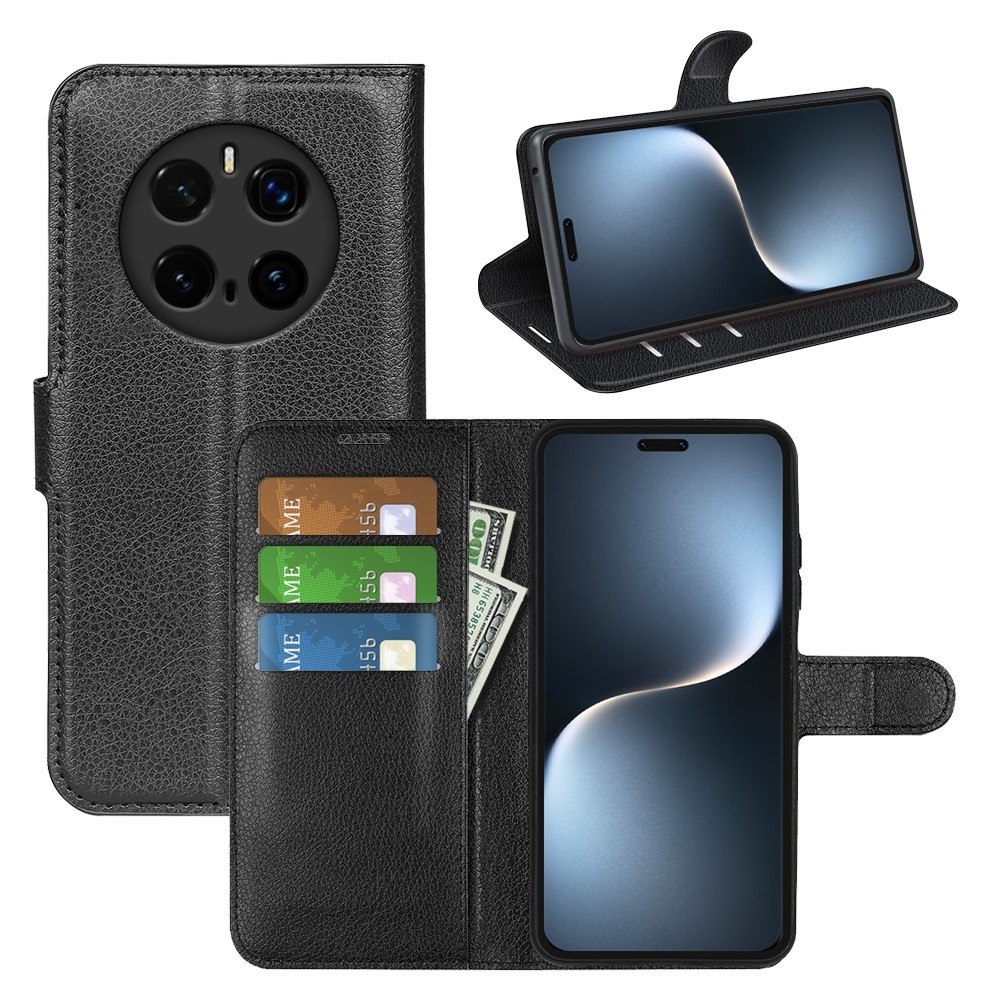 Litchi könyv tok a Honor Magic 7 Pro 5G készülékhez - fekete