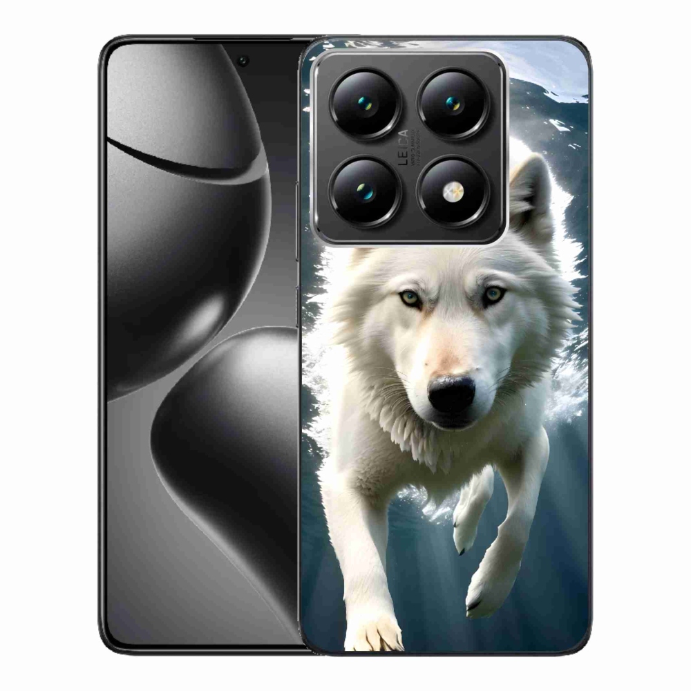 Gél borítás mmCase a Xiaomi 14T Pro számára - fehér farkas