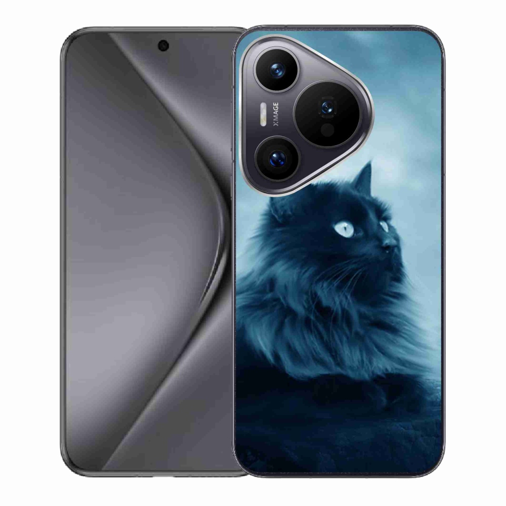 Gél tok mmCase a Huawei Pura 70-hez - fekete macska 1