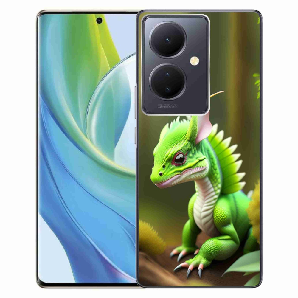 Gél borítás mmCase a Vivo V29 Lite 5G-hez - zöld sárkány