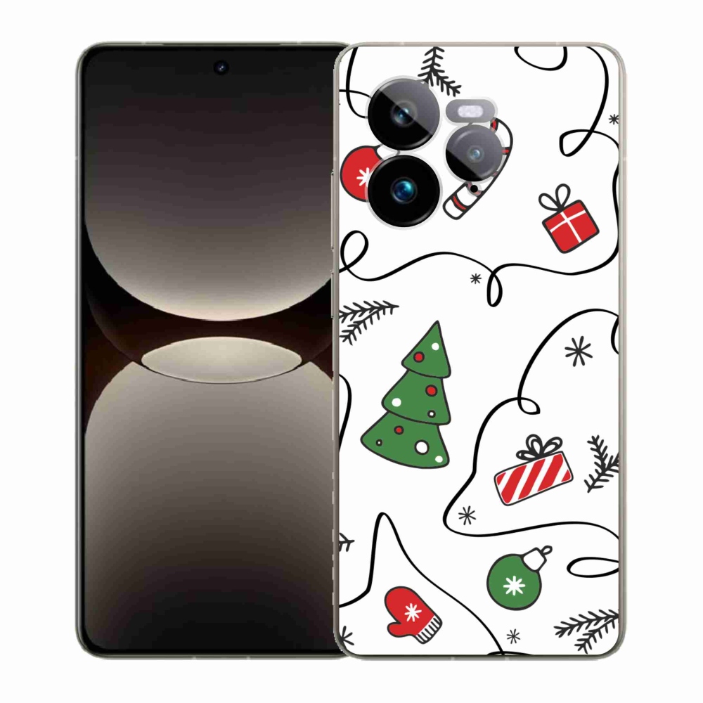 Gél borítás mmCase a Realme GT 7 Pro 5G készülékhez - karácsonyi motívumok