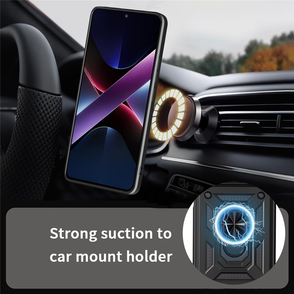 Tartós csúszásbiztos borítás Xiaomi Redmi 15 5G (169mm) - fekete