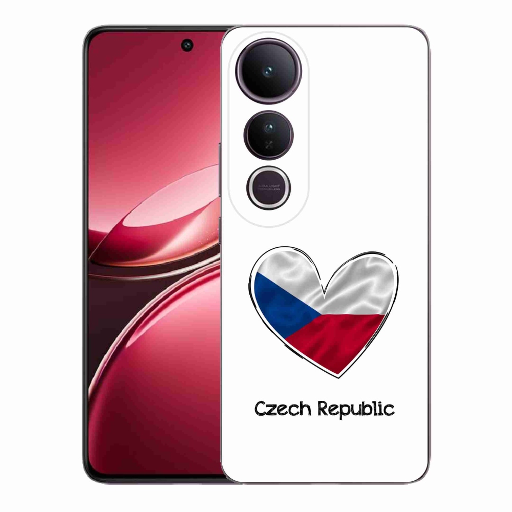 Gél borító mmCase a Vivo V50 Lite 4G/5G - szív zászló fehér háttérrel