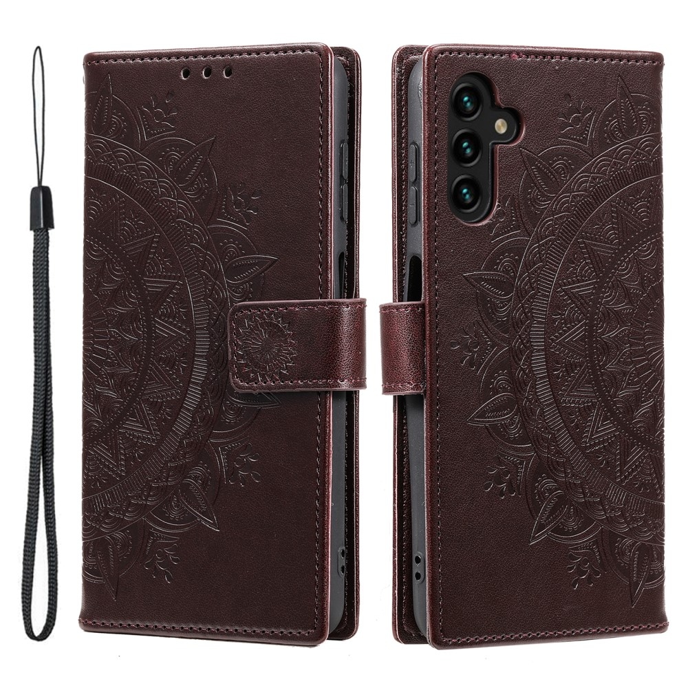 Mandala könyvtáska Samsung Galaxy A26 5G - barna