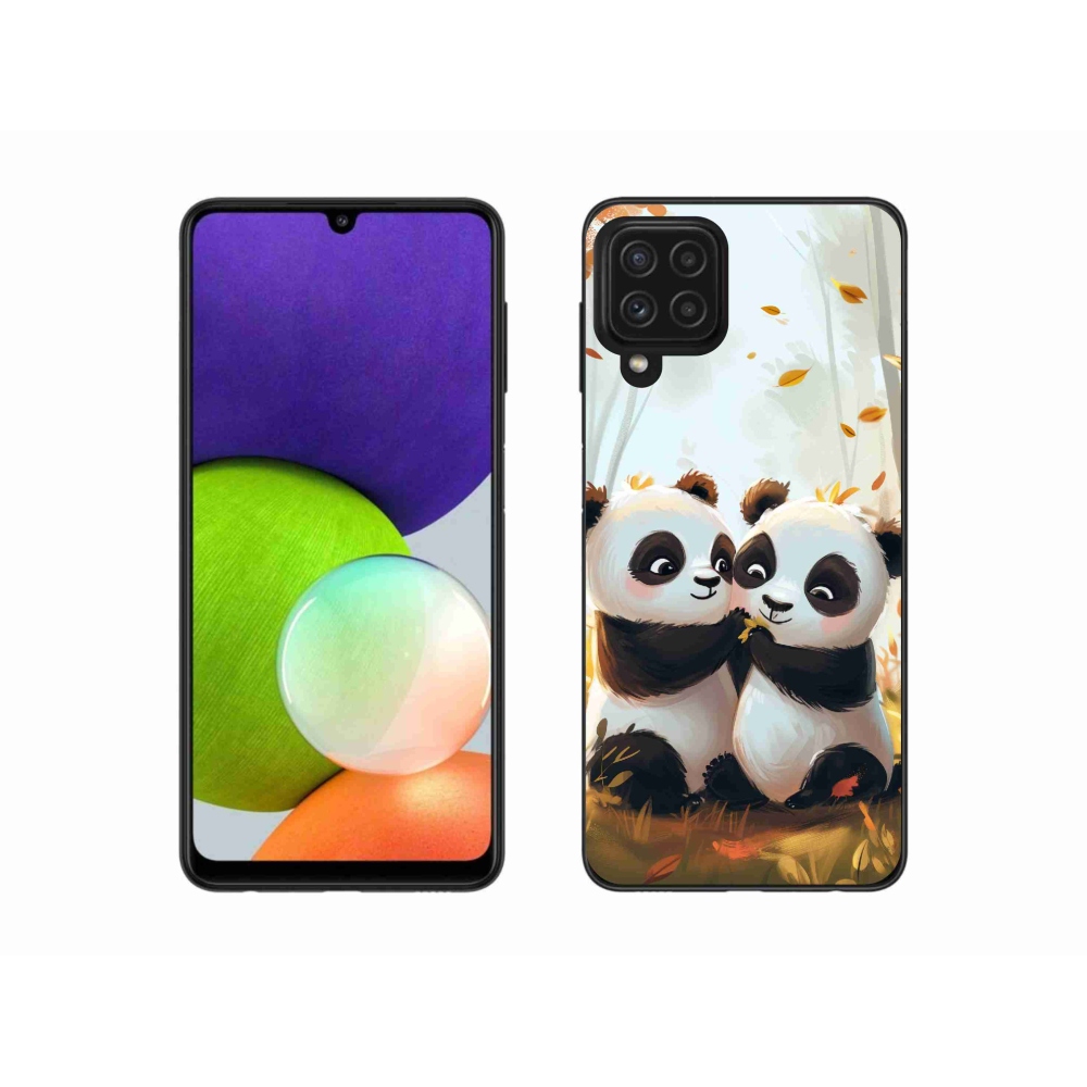 Zselés borítás mmCase Samsung Galaxy A22 4G - pandákhoz