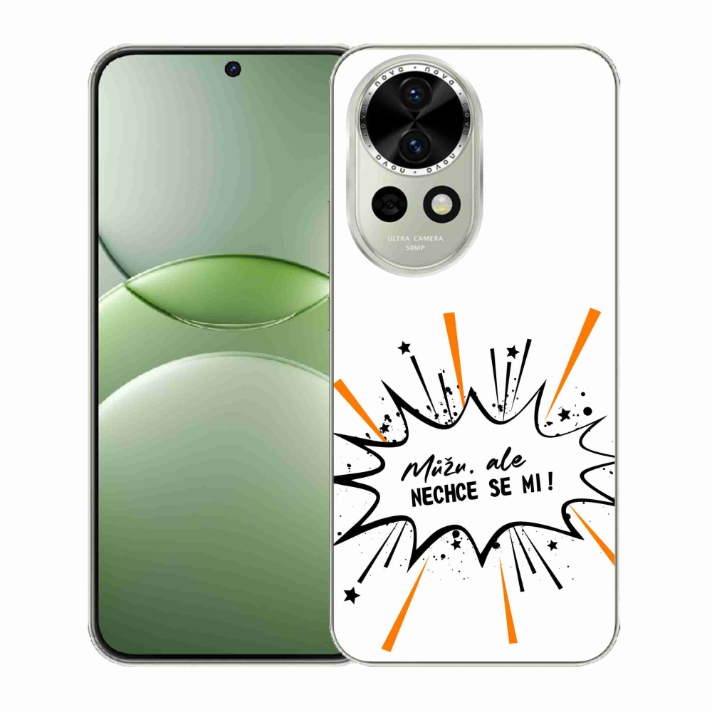 Gél borító mmCase a Huawei Nova 13 5G készülékhez - vicces szöveg 11 fehér háttér