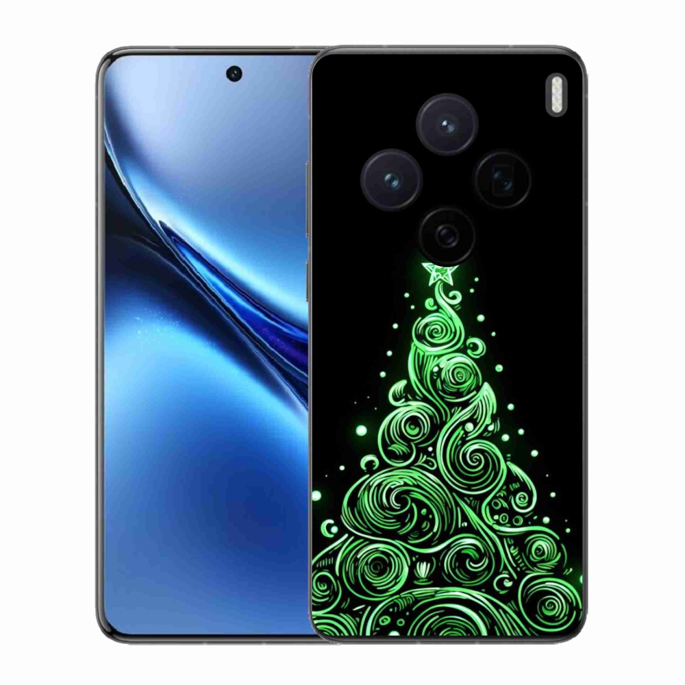 Zselés borítás mmCase a Vivo X200 5G-hez - neon karácsonyfa 3