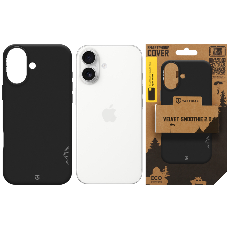 Tactical MagForce Velvet Smoothie 2.0 tok az Apple iPhone 17-hez, Asphalt színben