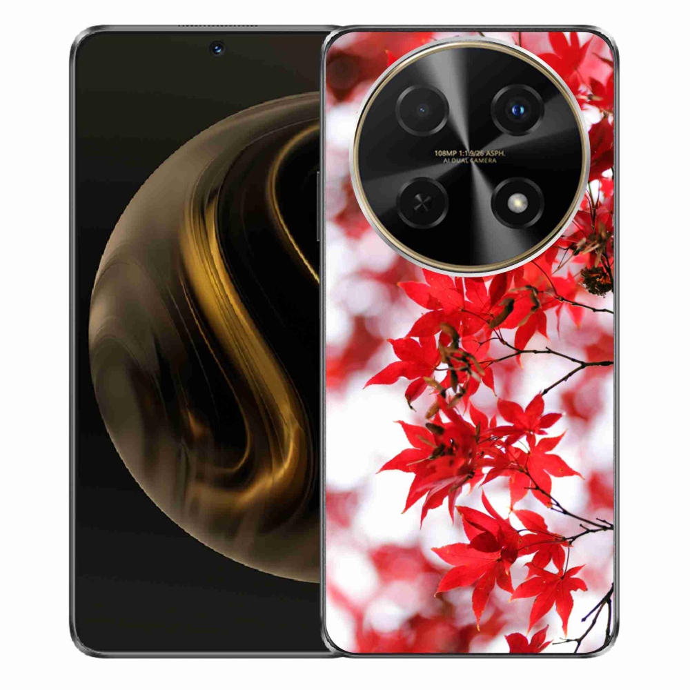 Gél borítás mmCase a Huawei Nova 12i készülékhez - piros levelek