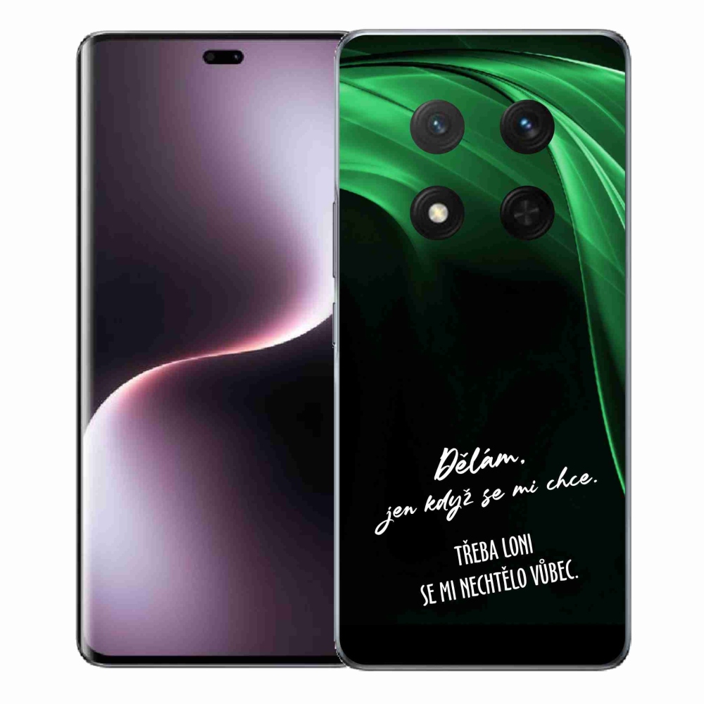 Gél borító mmCase a Honor Magic 7 Lite 5G készülékhez - vicces szöveg 12 fekete háttér