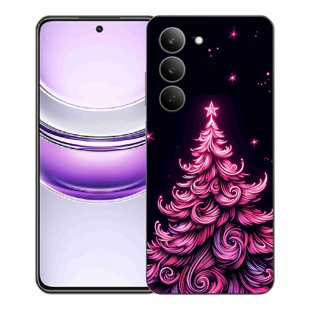 Gél borítás mmCase a Realme 14x 5G-hez - neon karácsonyfa 2
