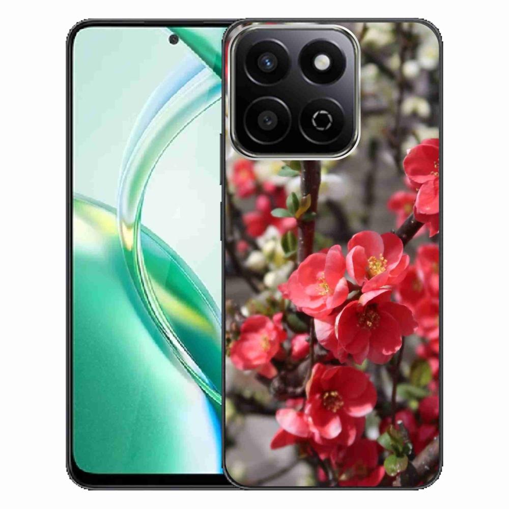 Zselés borító mmCase a Honor 200 Smart 5G készülékhez - piros virágok