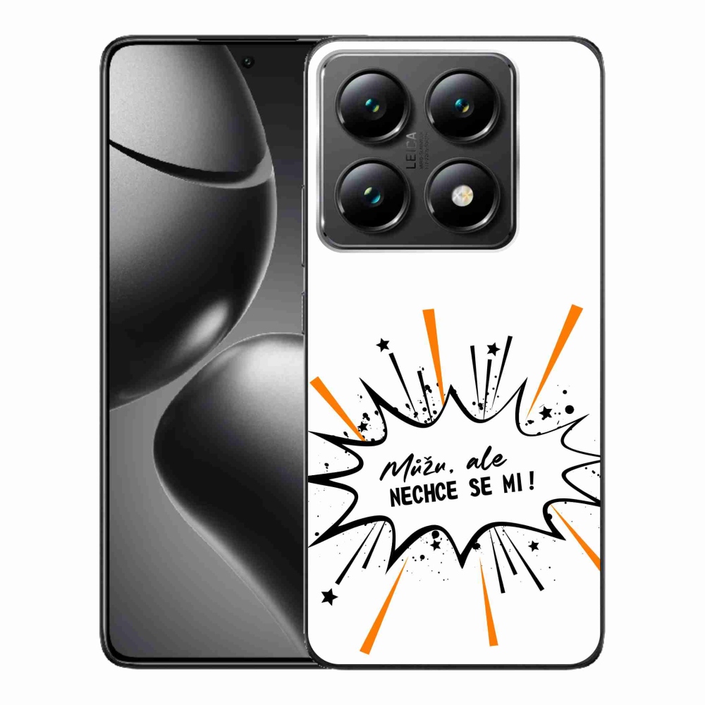 Gél borító mmCase a Xiaomi 14T Pro számára - vicces szöveg 11 fehér háttérrel