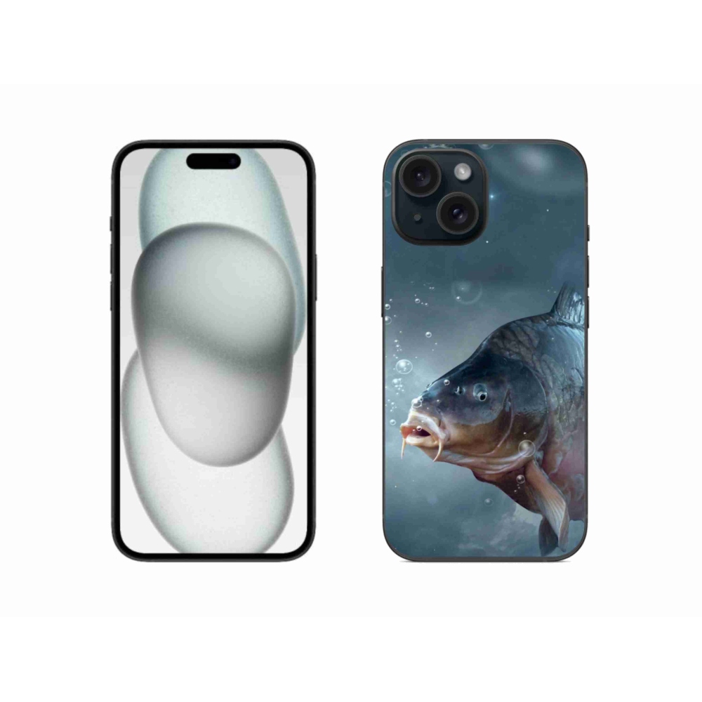 Gél borítás mmCase iPhone 15-hez - ponty és buborékok