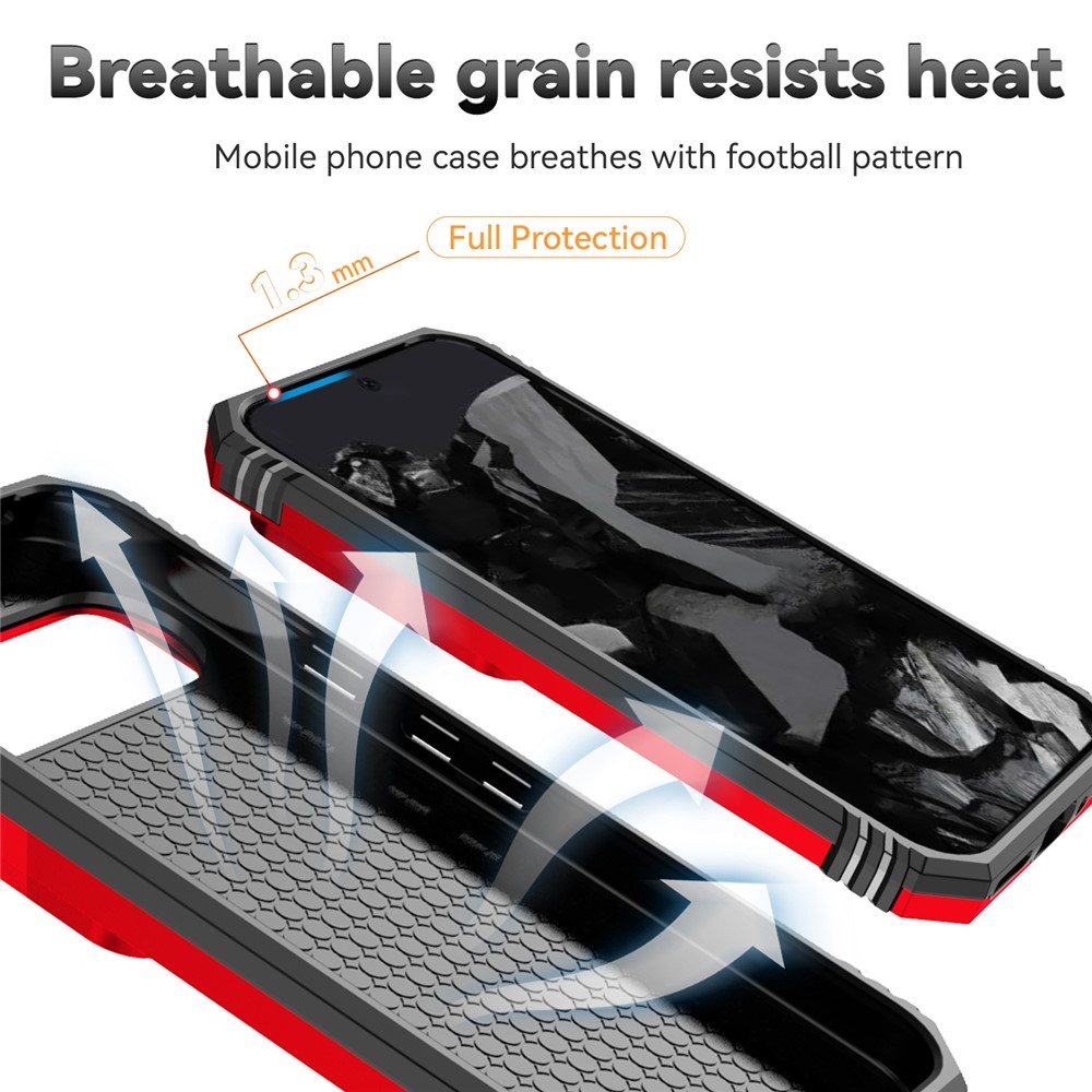 Gyűrűálló borítás Google Pixel 10 Pro XL/Pixel 9 Pro XL készülékhez - piros