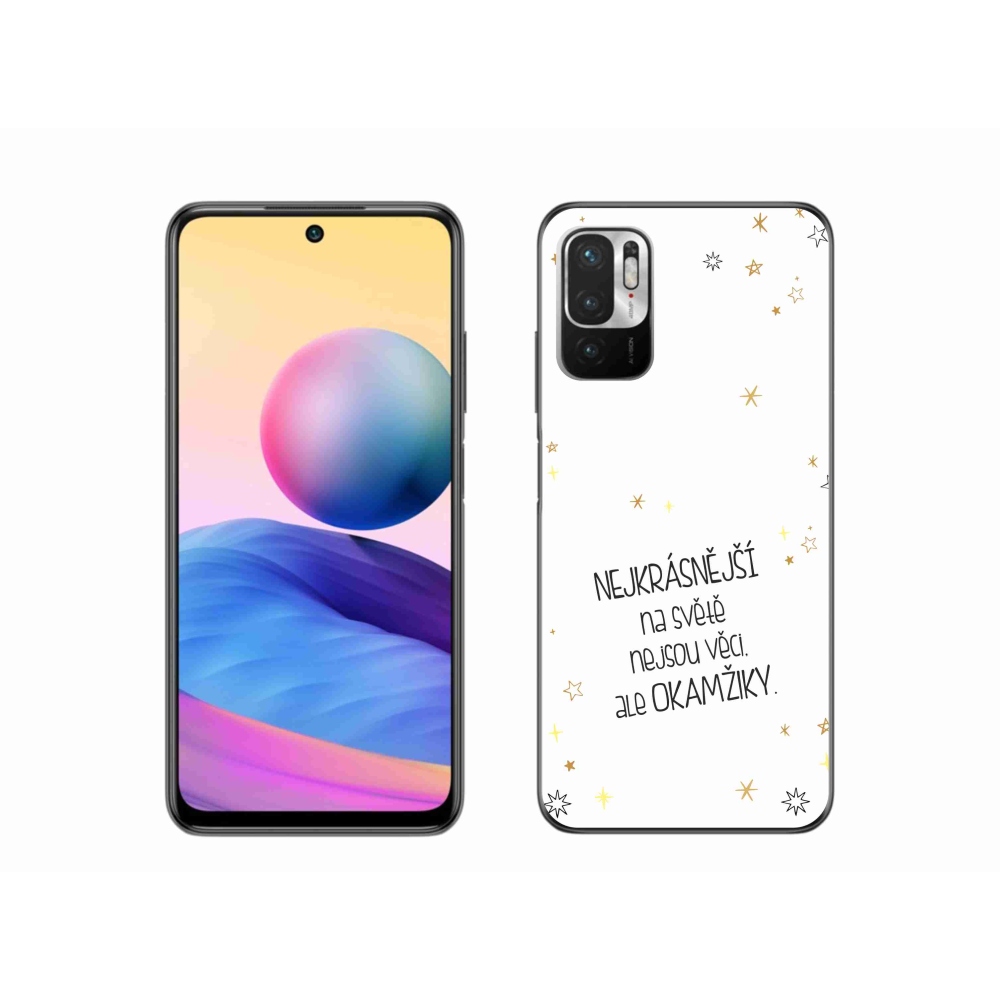 Gél borítás mmCase a Xiaomi Poco M3 Pro/5G számára - idézem 4 fehér háttér