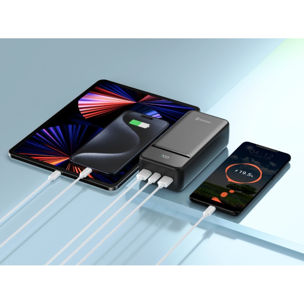 Powerbank Swissten Power Line II 30000 mAh - fekete