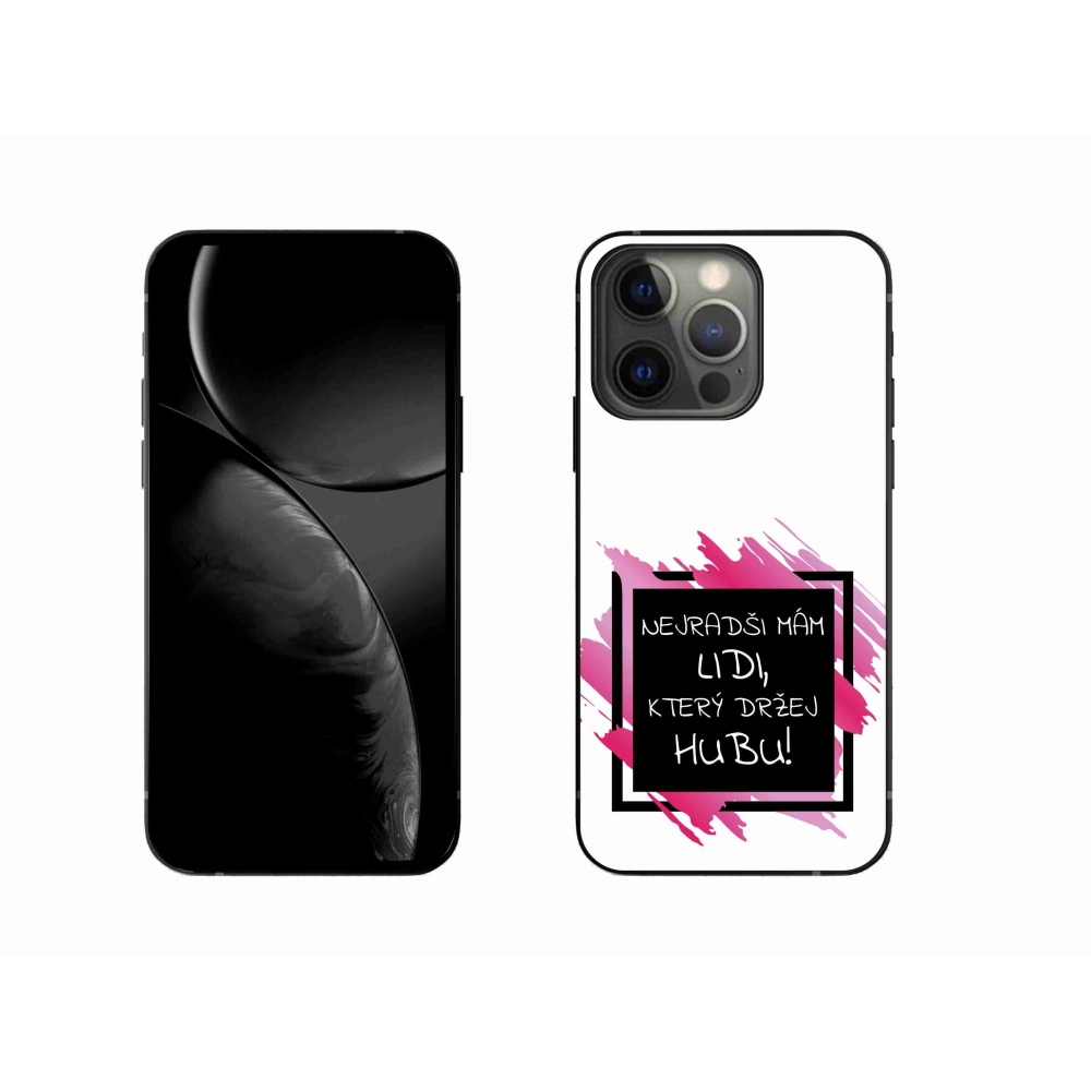 Gél borítás mmCase iPhone 13 Pro 6.1 készülékhez - vicces szöveg 7 fekete-fehér háttérrel