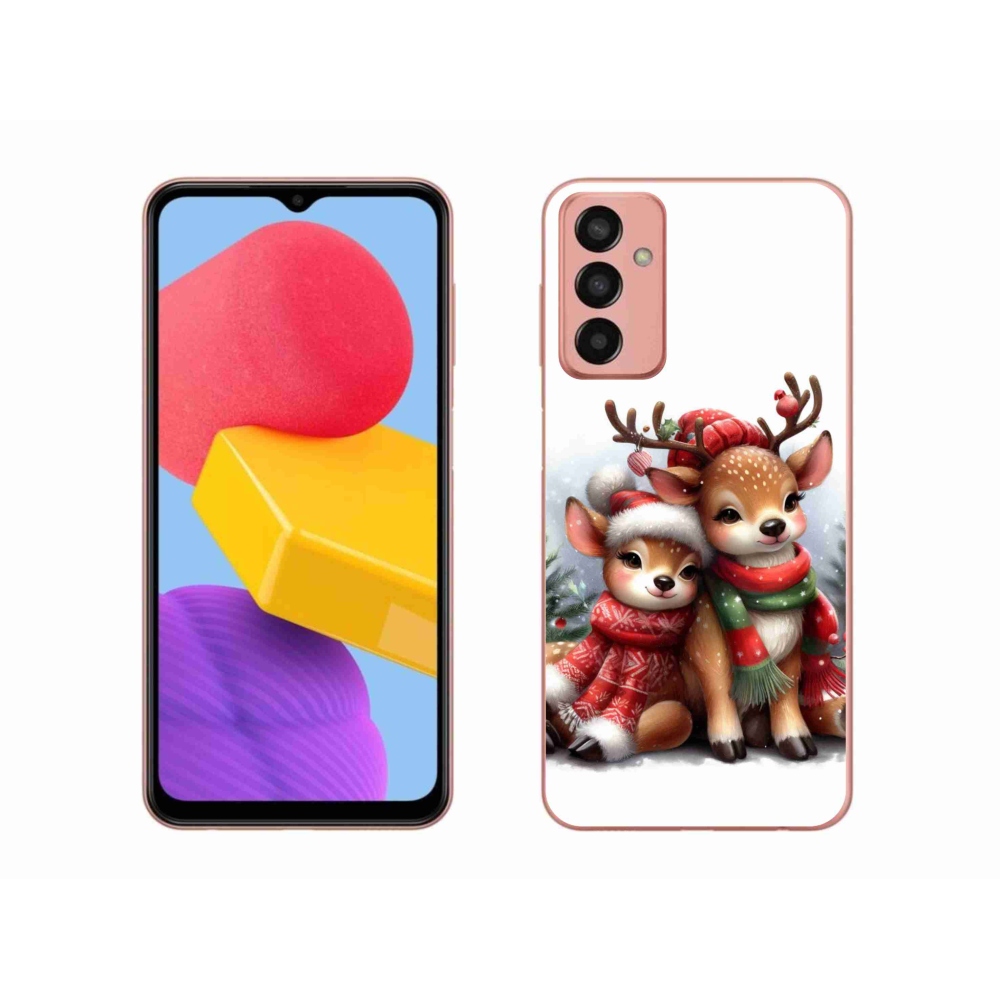 Gél borítás mmCase Samsung Galaxy M13 készülékhez - karácsonyi rénszarvas