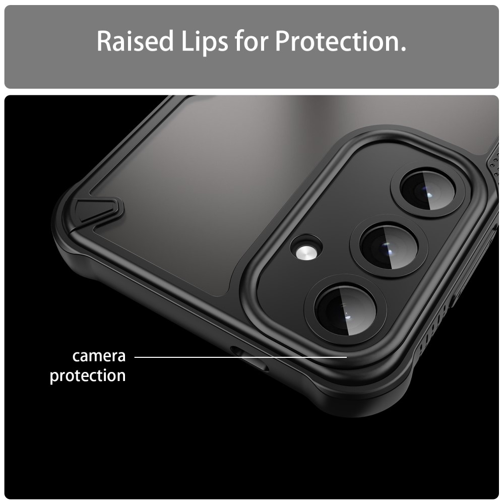 Fagyasztott, tartós borítás Samsung Galaxy S25+ készülékhez - fekete