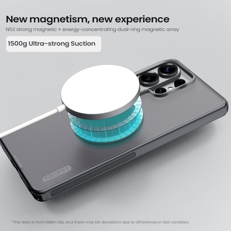 Nillkin Super Frosted PRO mágneses hátlap Samsung Galaxy S26 Ultra átlátszó fekete