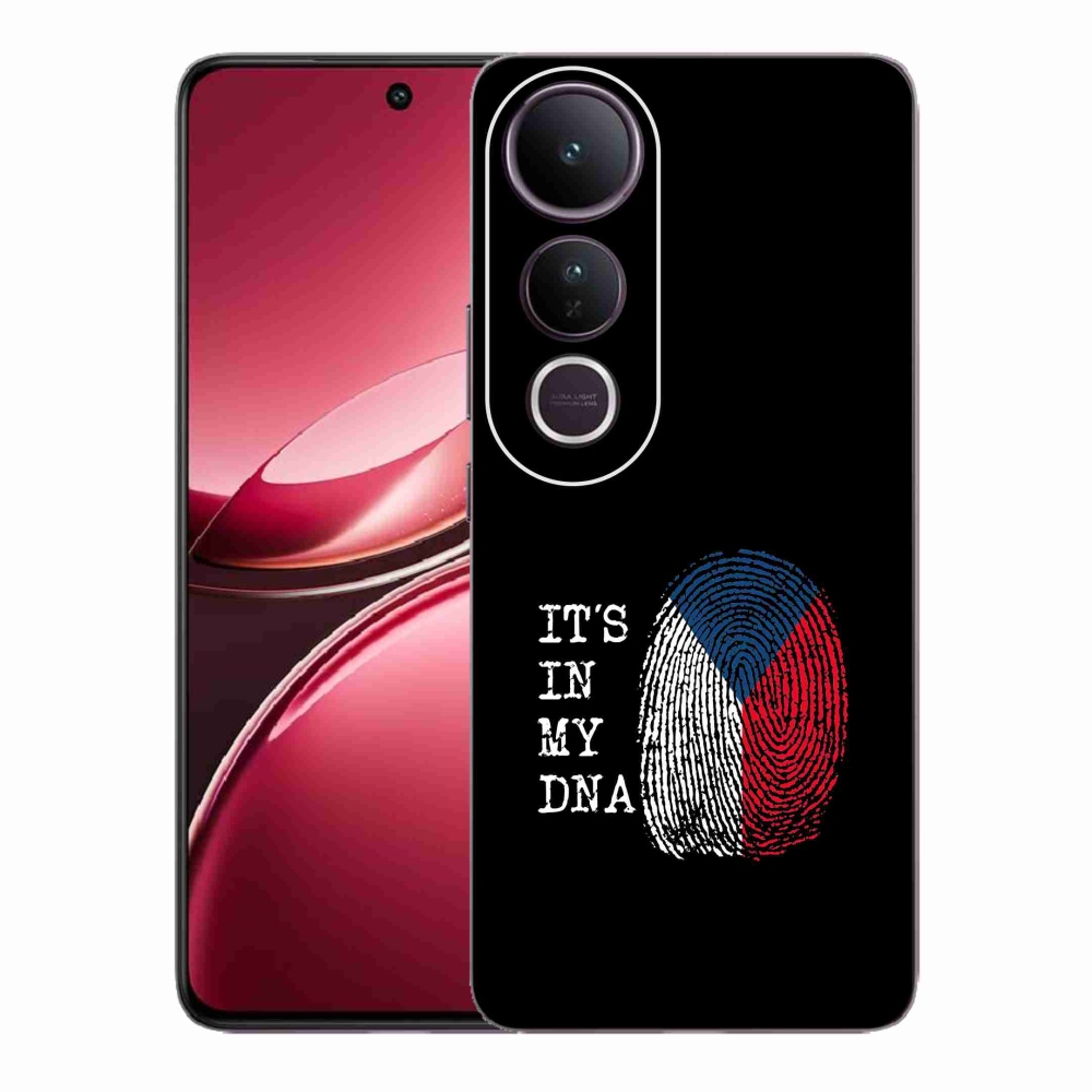 Gél borító mmCase a Vivo V50 Lite 4G/5G - zászlós ujjlenyomat fekete háttérrel