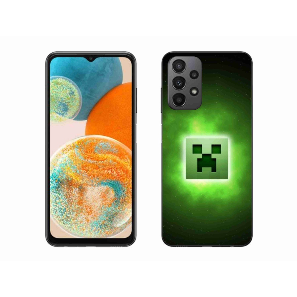 Gél borítás mmCase Samsung Galaxy A23 4G/5G készülékhez - minecraft