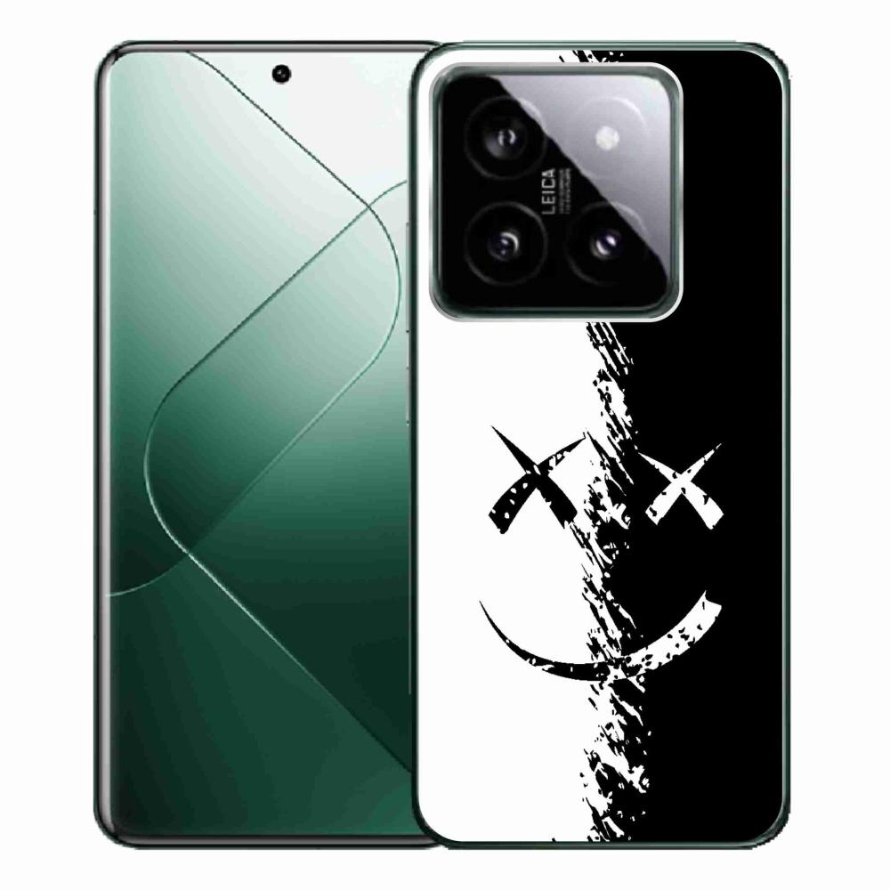 Gél borítás mmCase a Xiaomi 14 Pro számára - fekete-fehér mosolygó