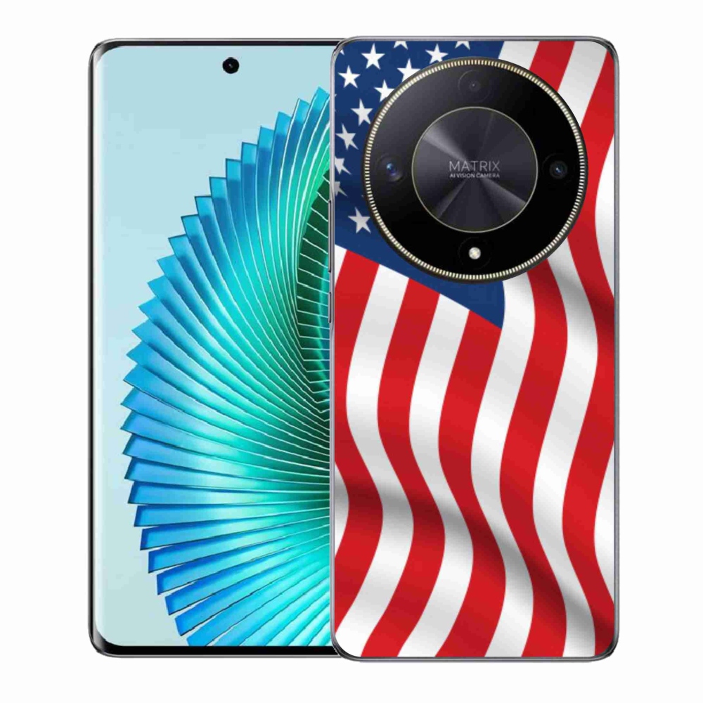 Gél borítás mmCase a Honor Magic 6 Lite 5G számára - amerikai zászló