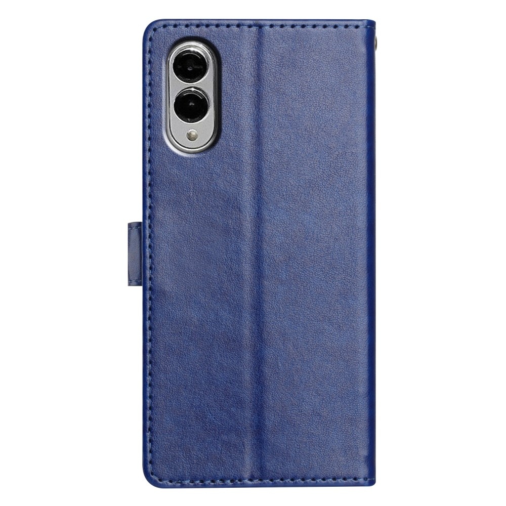 Vérrögök könyv tok Samsung Galaxy S25 Edge készülékhez - kék