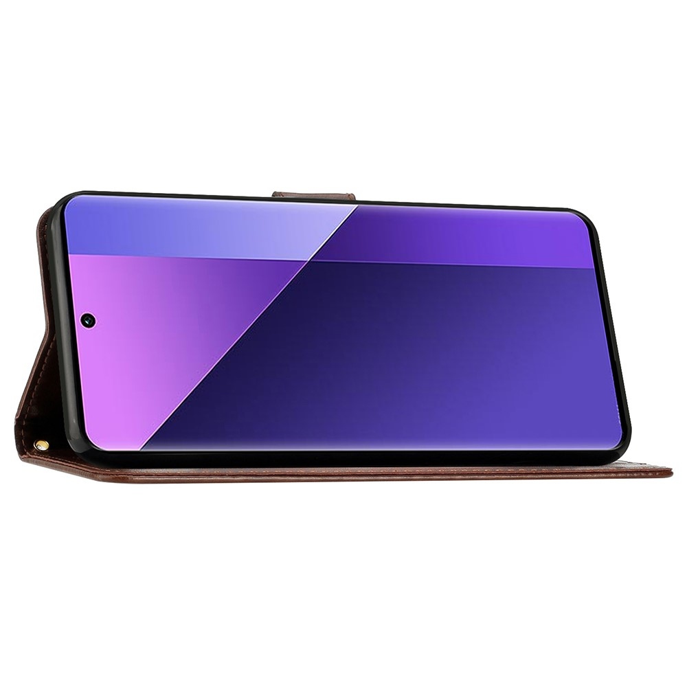 Virágok könyv tok Samsung Galaxy S25 Ultra készülékhez - barna