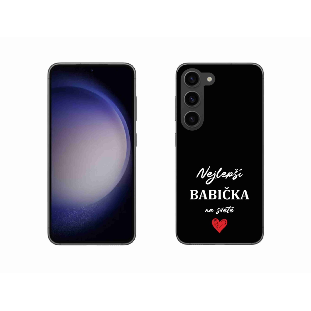 Gél borító mmCase Samsung Galaxy S23 5G - a legjobb nagymama 1 fekete háttérrel