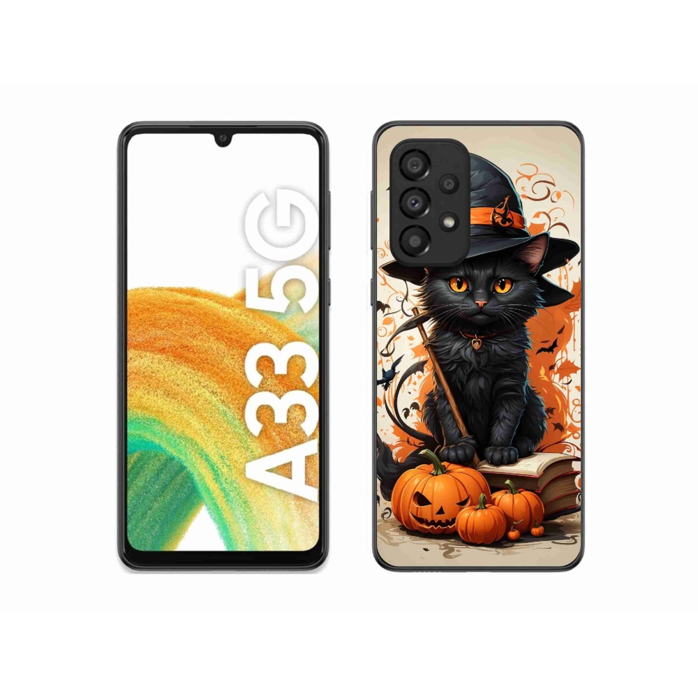 Zselés borítás mmCase Samsung Galaxy A33 5G - macska varázslóhoz