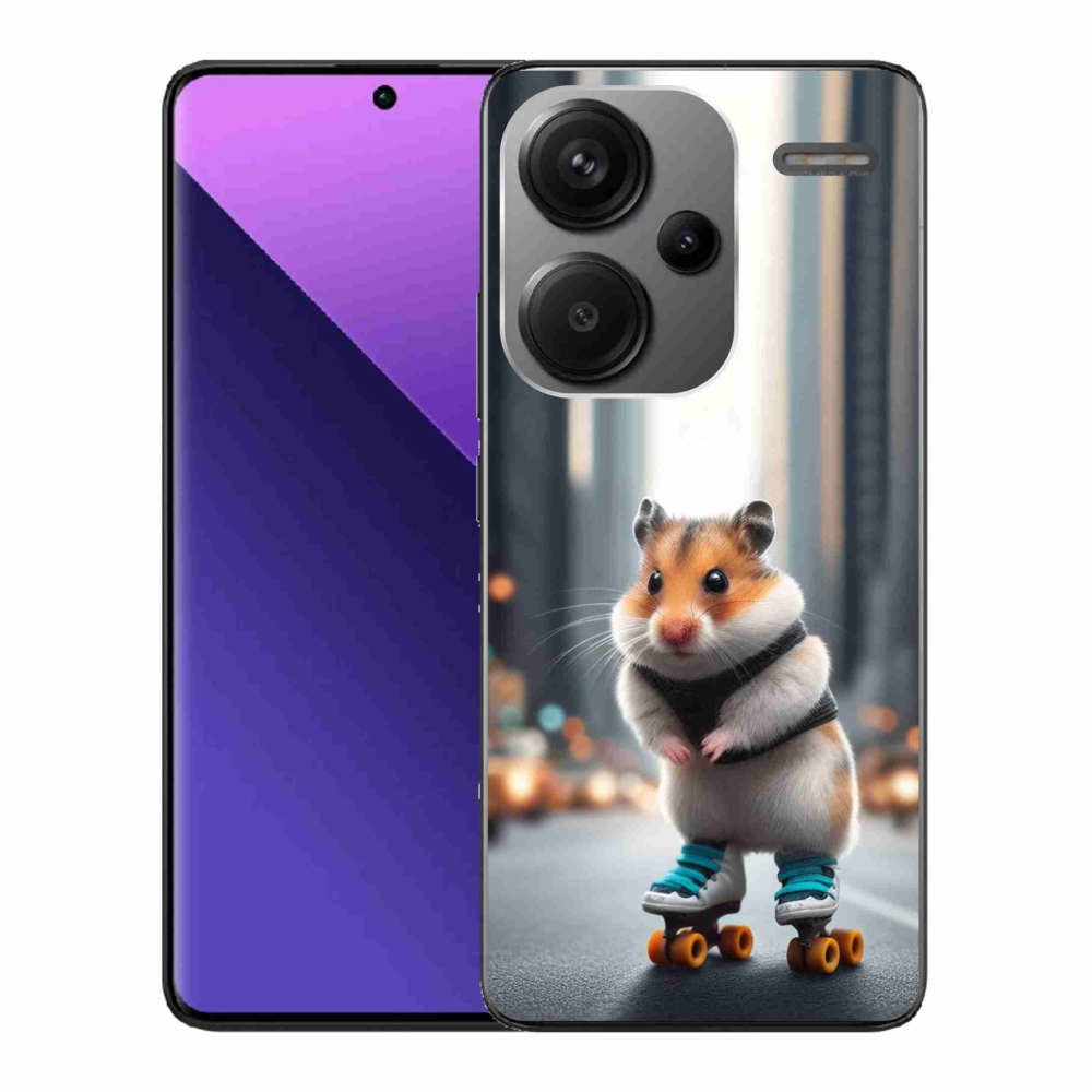 Gél borítás mmCase a Xiaomi Redmi Note 13 Pro+ 5G számára - hörcsög a korcsolyán