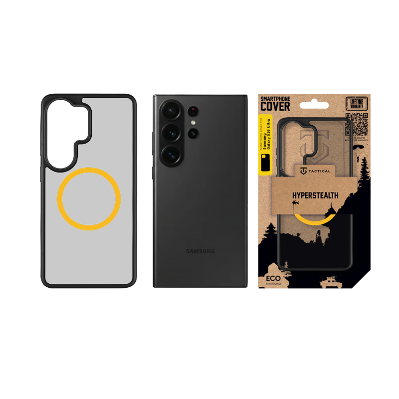 Taktikai MagForce Hyperstealth 2.0 borító a Samsung Galaxy S26 Ultra fekete/sárga számára