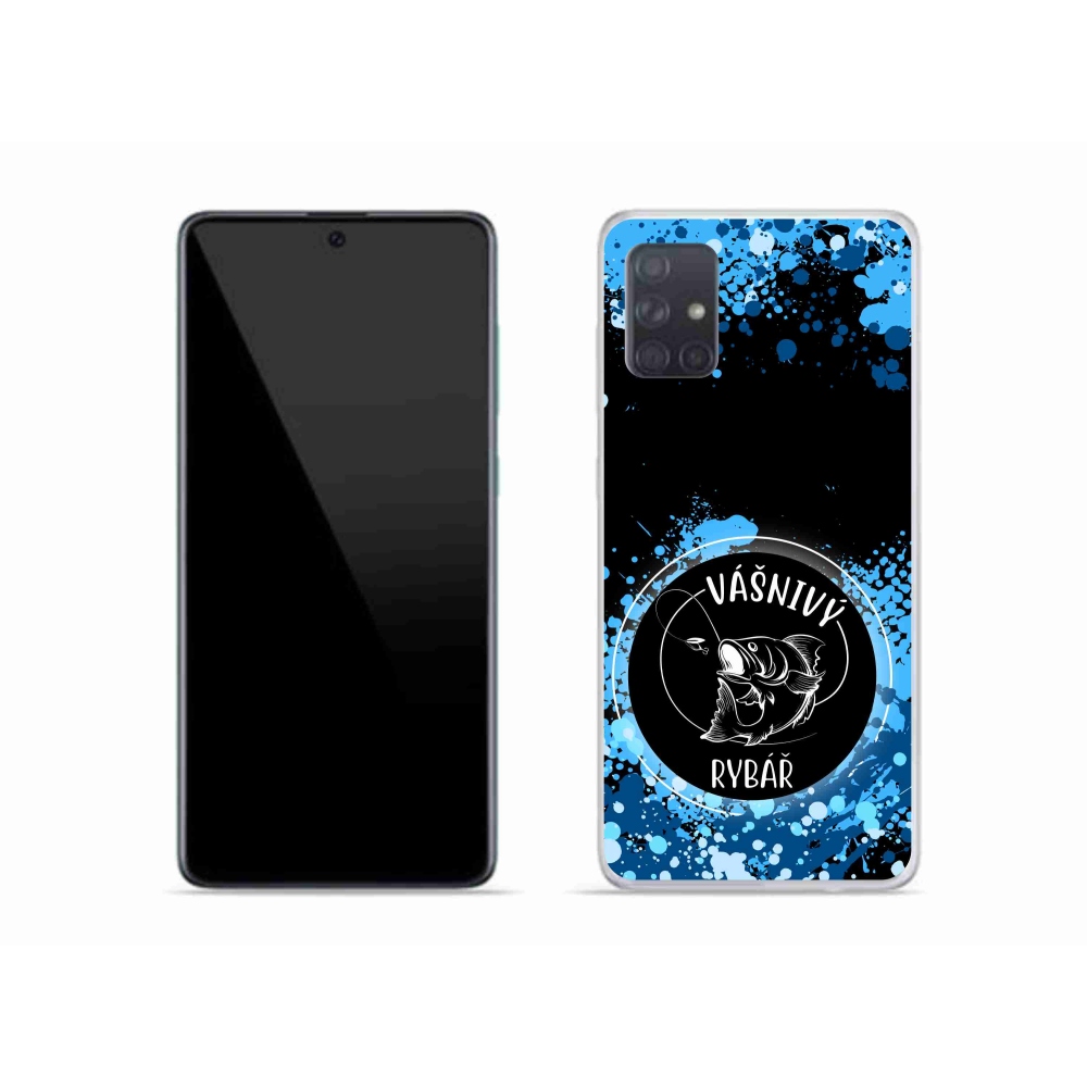 Gél borítás mmCase Samsung Galaxy A51 - szenvedélyes halász fekete háttérrel