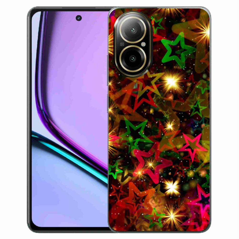 Gél borító mmCase a Realme C67 készülékhez - színes csillagok