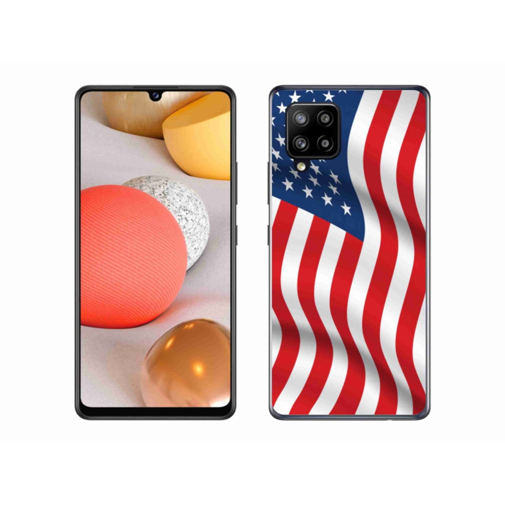 Gél védőhuzat mmCase Samsung Galaxy A42 5G - amerikai zászlóhoz