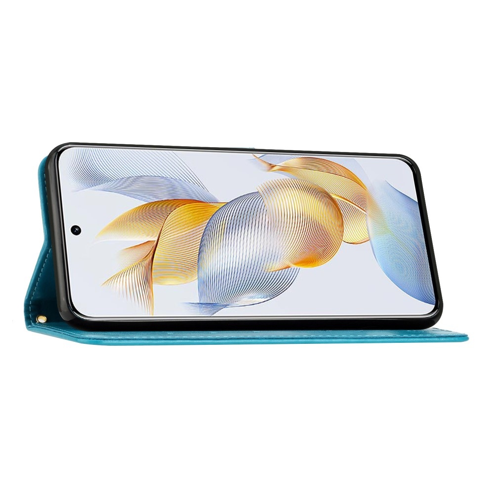 Virágok könyvtáska Honor 90 - kék
