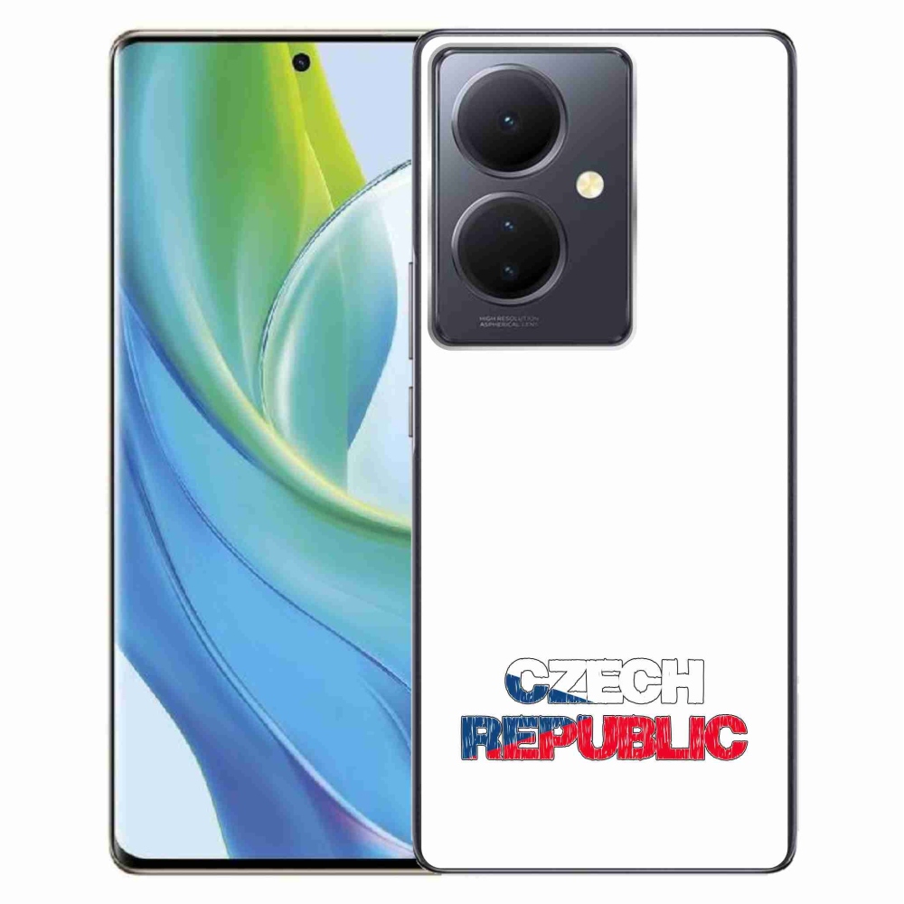 Gél borítás mmCase a Vivo V29 Lite 5G - Csehország fehér háttérrel