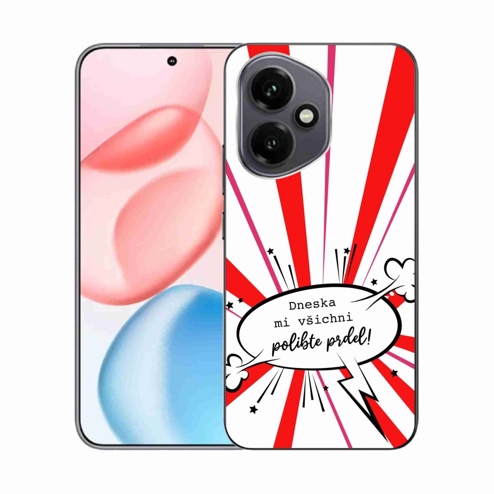 Zselés borító mmCase a Honor 400-hoz - vicces szöveg 15 fehér háttér