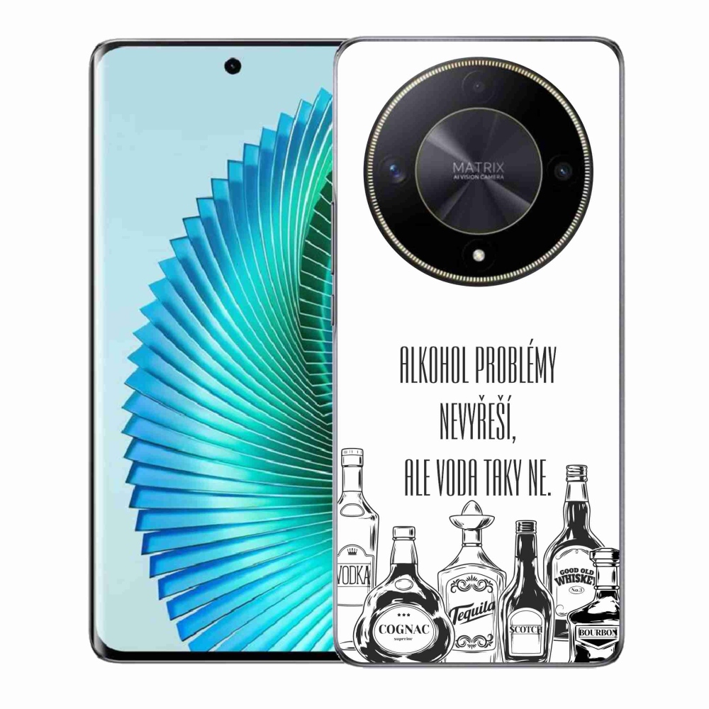 Gél borító mmCase a Honor Magic 6 Lite 5G készülékhez - vicces szöveg fehér háttérrel