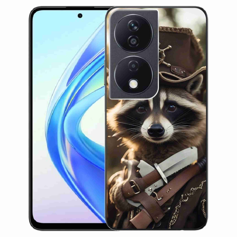 Zselés borítás mmCase a Honor X7b/Honor 90 Smart készülékhez - mosómedve egyenruhában