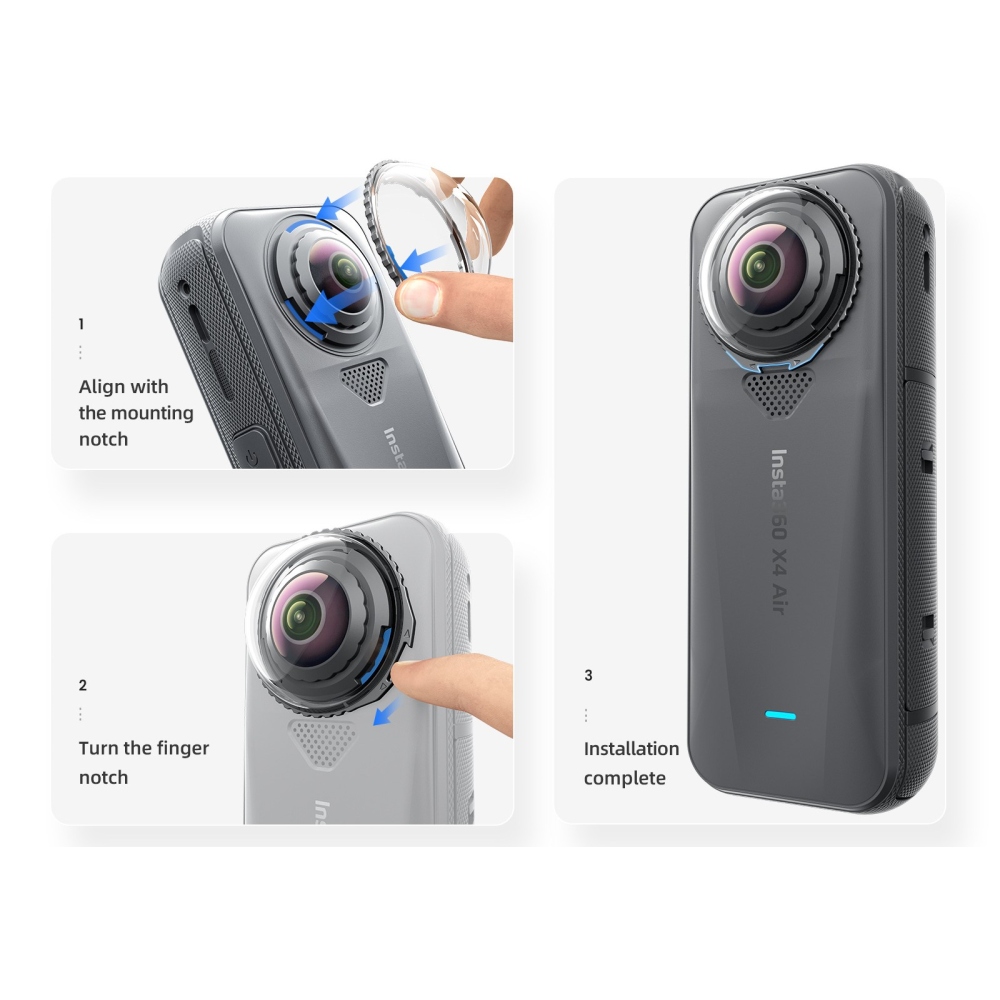 AMAGISN lencsevédő üveg Insta360 X4 Air fényképezőgéphez, 2 db.