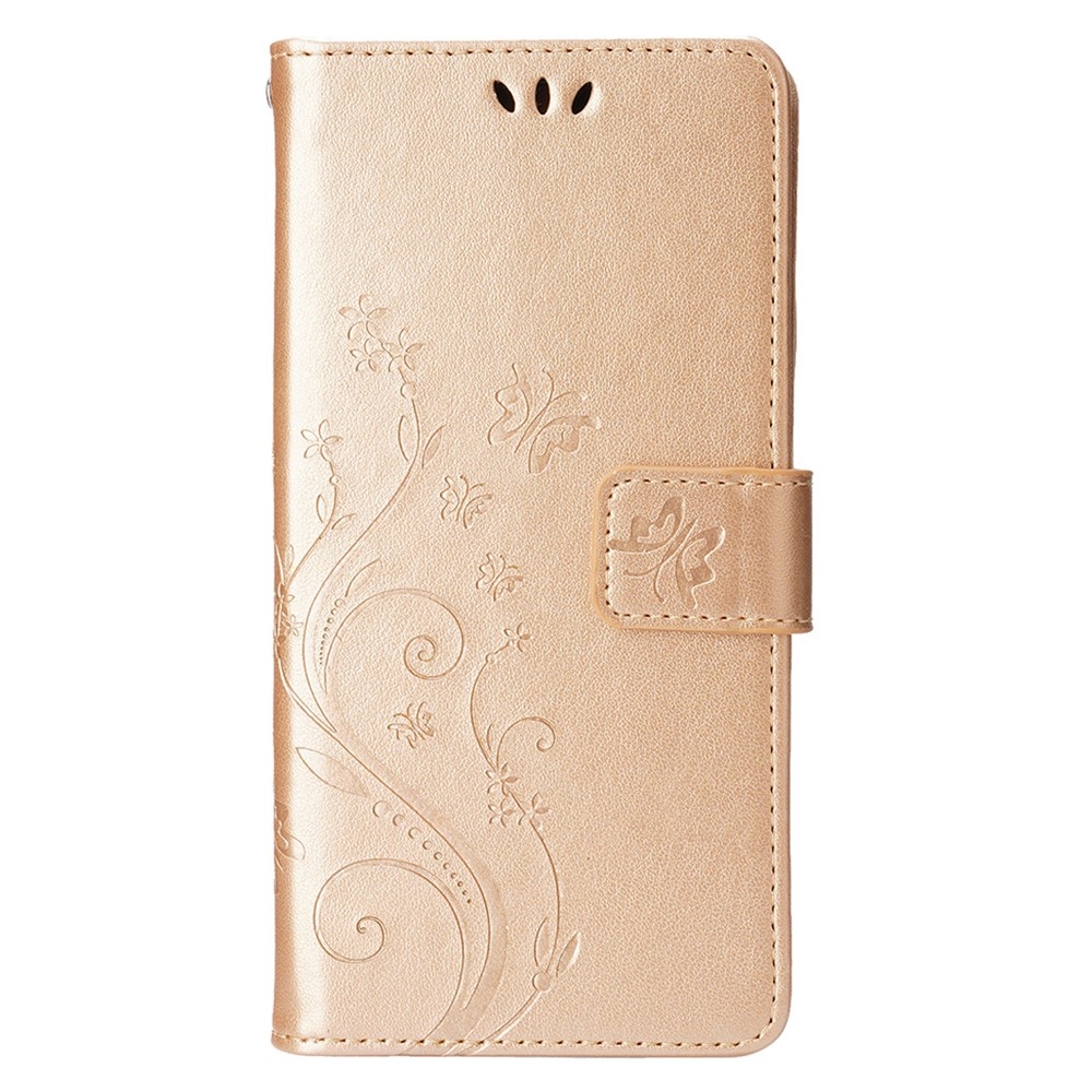 Virágok könyv tok iPhone 15 Pro készülékhez - arany