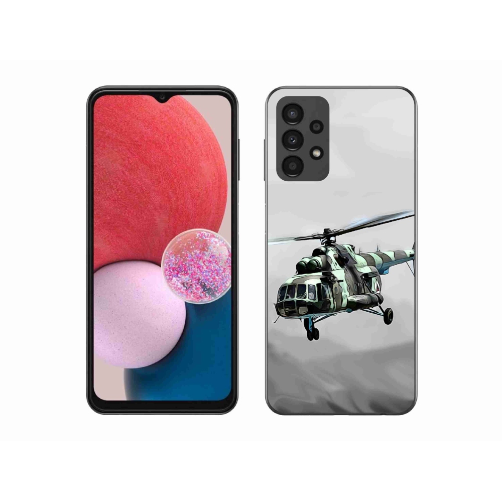 Zselés borítás mmCase Samsung Galaxy A13 4G - katonai helikopterhez