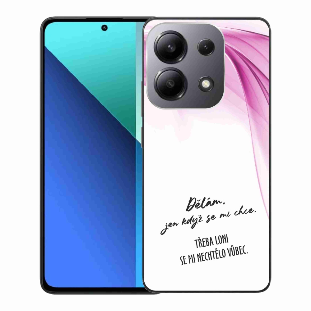 Gél borító mmCase a Xiaomi Redmi Note 13-hoz - vicces szöveg 12 fehér háttérrel