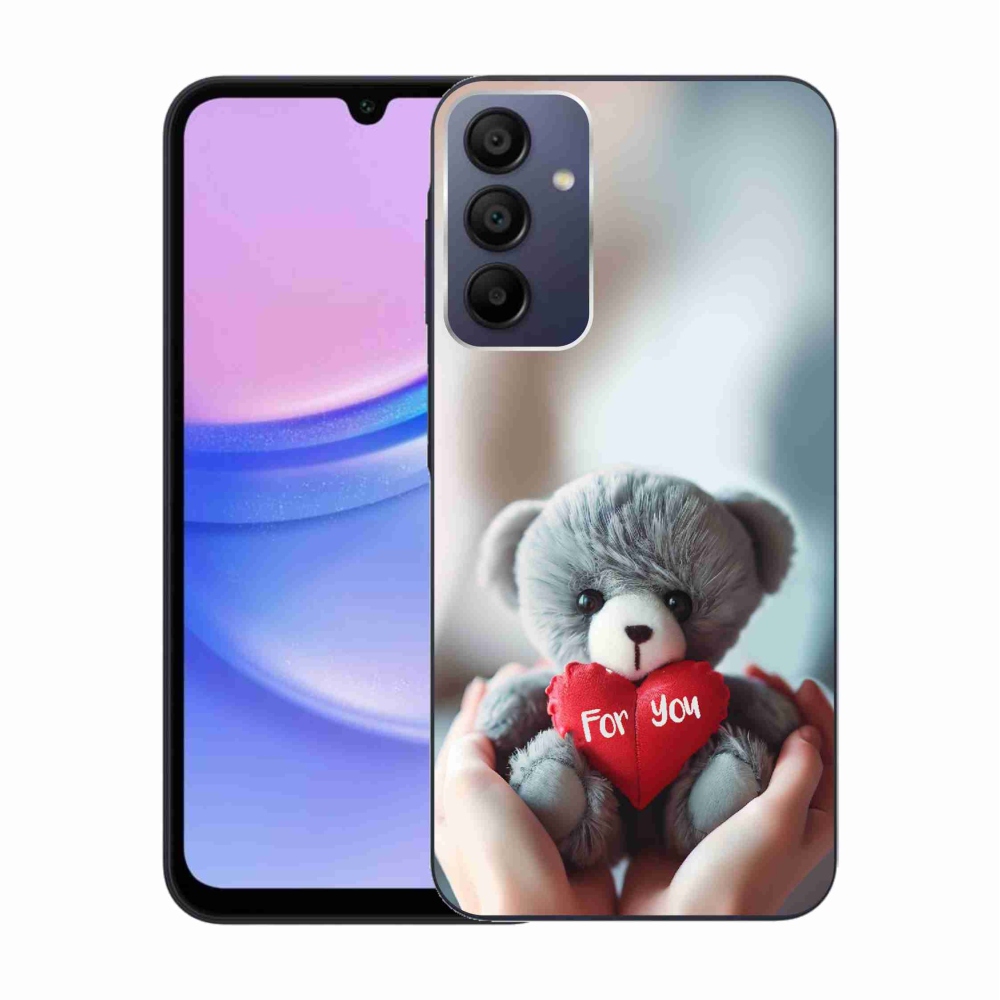 Gél borítás mmCase Samsung Galaxy A15 4G/5G készülékhez - mackó a szerelmesek számára